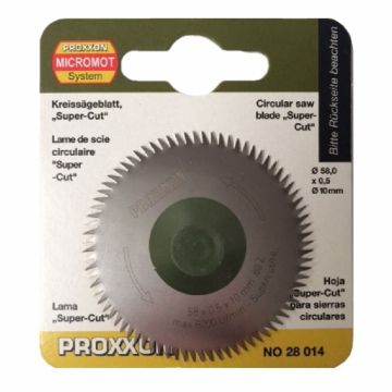 Disc   super cut   pentru  KS 230, taiere lemn, plastic Proxxon 28014, O58x10 mm, 80 dinti
