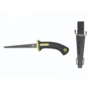 Fierastrau cu teaca Topmaster pentru taierea materialelor din gips si carton, maner plastic, 150 mm Fierastrau cu teaca Topmaster pentru taierea materialelor din gips si carton, maner plastic, 150 mm