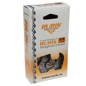 Lant pentru drujba/motofierastrau Ruris, 28+1 dinti, otel, 40 cm, 3/8, 1.3 mm Lant pentru drujba/motofierastrau Ruris, 28+1 dinti, otel, 40 cm, 3/8, 1.3 mm