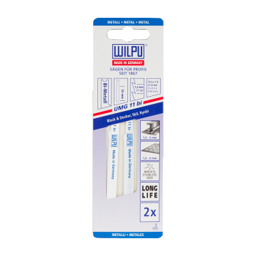Set 2 panze Wilpu, bi-metal pentru fierastrau, UMG11BI, 76,5 x 7,8 x 1,0 mm