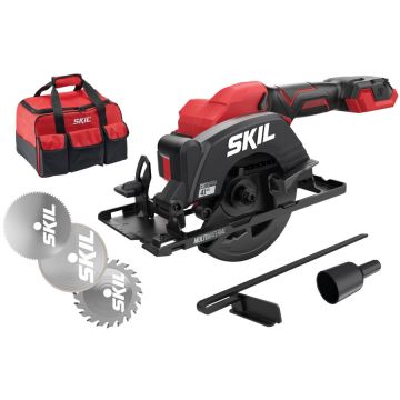 Skil SKIL 3540 FA Mini fierastrau cu acumulator „Compact brushless“, turatie 6000 /min, 3 discuri de schimb si geanta de transport, doar corpul