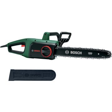 BOSCH Drujba electrica (fierastrau) cu lant Bosch UniversalChain 35, putere 1800 W, lama 35 cm, viteza lant 12 m/s, lant Oregon, sistem SDS de tensionare lant,ungere automata, contine 2 lanturi