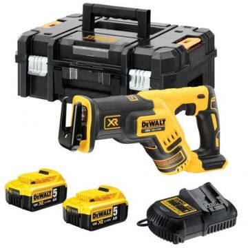 Fierastrau alternativ cu 2 acumulatori 18V 5.0Ah DeWalt DCS367P2