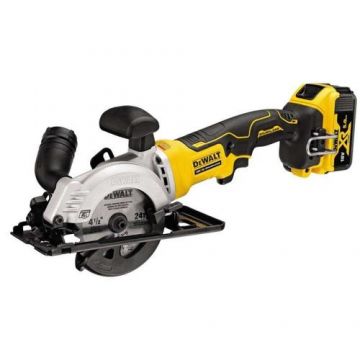 Fierastrau circular, 115mm, acumulator 2 x 5 Ah, Dewalt