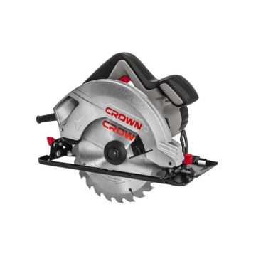 Fierastrau circular de mana Crown CT15187-165 profesional, 5500 rpm, putere 1200W, diametru disc 165mm,