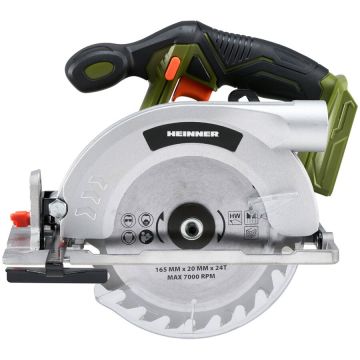 HEINNER Fierastrau circular Heinner HR-LFC001, 18 V, 165 mm dimensiune lama, 4200 RPM, tehnologie OnePower, fara acumulator/incarcator