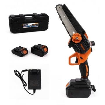 Mini fierastrau cu 2 acumulatori Kzubr KLECS-21V-6,   K10027, 21V, Rezervor ulei - sistem de ungere, Lama 20cm