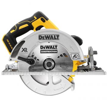 Dewalt Fierastrau circular pe acumulator DeWALT DCS572NT, 18V XR, motor fara perii, diametru disc 184 mm, turatie 5500RPM, adancime de taiere 58 mm, iluminare LED, cutie transport din plastic TSTAK, nu include incarcator/acumulator