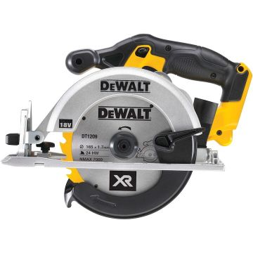 Dewalt Fierastrau circular profesional pe acumulator DeWALT DCS391N, 18 V XR, diametru disc 165 mm, compatibil cu acumulatori Li-Ion, disc carbura, cheie hexagonala, duza evacuare praf incluse, fara incarcator/acumulator
