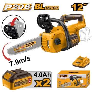 Drujba electrica de mana cu 2 acumulatori 4Ah, 20V, 900W, 7.9m/s Ingco CGSLI201286