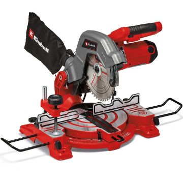 Einhell Debitor lemn Einhell TC-MS 216 max. 1600 W, disc Ø216 x ø30 mm, cap de ferastrau inclinabil la 45°, disc de ferastrau din carbura