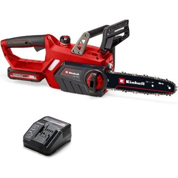 Einhell Drujba (fierastrau electric) cu lant pe acumulator Einhell Power-X-Change GE-LC 18Li kit, 18 V, lama 25 cm, viteza taiere 4.3 m/s, include acumulator 18 V 3Ah + incarcator