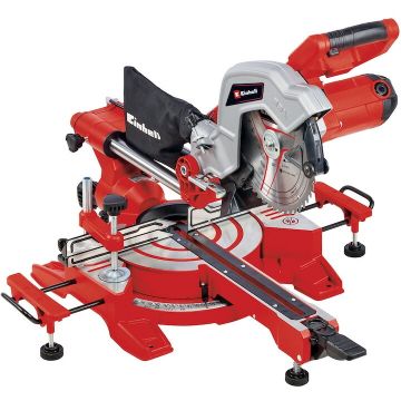 Einhell Ferastrau debitor cu glisare Einhell TC-SM 216, 1500 W, 5200 RPM, 216 mm diametru lama, 48 D, taiere max 305x65 mm