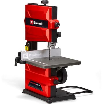 Einhell Fierastrau cu banda Einhell TC-SB 200 +, 300 W, 80 mm adancime taiere, opritor paralel, reglare pe inaltime, ghidaj robust al panzei de Fierastrau, masa inclinabila