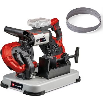 Einhell Fierastrau cu banda pe acumulator Einhell Power X-Change TE-MB 18/127 U Li-Solo, 18 V, inaltime taiere 115 mm, latime taiere 127 mm, dimensiuni banda 1141 x 13 x 0,65 mm, fara acumulator/incarcator