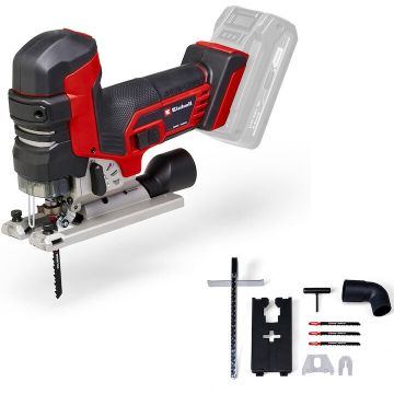 Einhell Fierastrau pendular pe acumulator Einhell Professional TP-JST 18/135 Li BL Power X-Change, 18V, 135 mm adancime taiere, fara perii, maner tip T, 3x lame de ferastrau, fara acumulator si incarcator