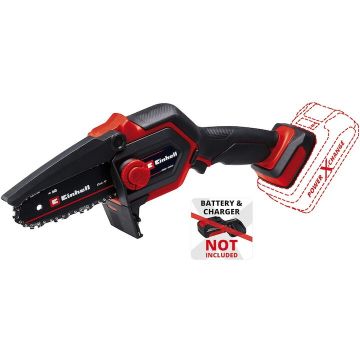 Einhell Mini fierastrau electric/mini drujba cu lant pe acumulator Einhell GE-PS 18/15 Li BL-Solo Power X-Change 18 V, lungime lama 15.8 cm, lungime max. taiere 12.5 cm, viteza taiere 4.8 m/s, brushless, fara acumulator si incarcator in setul de livrare