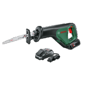 Fierastrau sabie Bosch AdvancedRecip 06033B2403, acumulator 18 V, incarcator (Verde/Negru)