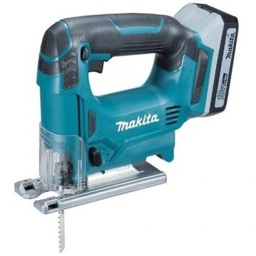 Fierastrau vertical Makita, 18 V, 2x1.5 Ah, Li-Ion, Plastic/Metal (Albastru/Negru)