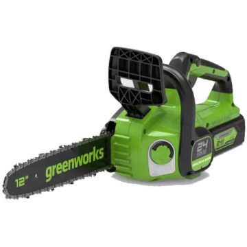 GREENWORKS Ferastrau fara fir, Greenworks, GD24CS3024V, fara baterie si incarcator, Verde/Negru