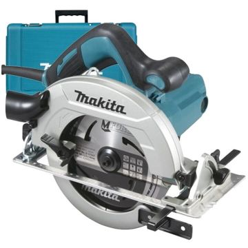 Makita Fierastrau circular Makita HS7611K, 1600 W, 5500 RPM, 190 mm diametru disc, 65 mm adancime taiere + ghidaj lateral + cheie imbus + duza conectoare + valiza transport
