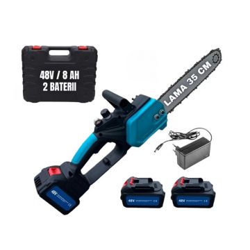Mini Drujba electrica cu 2 acumulatori 8AH, 48V, 300mm, 12'' inch, brushless, Campion CMP1435B