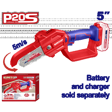 Mini fierastrau fara acumulator si incarcator, lama 13cm (5  ) - ELGA2058, EMTOP