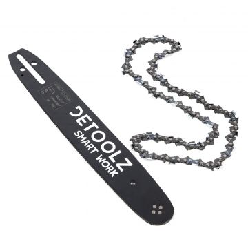 Set Lama si Lant Drujba Detoolz DZ-D109, Lungime 13'', pas 0.325'', Grosime 1.5mm, 56 pinteni, 28 dinti, Full Chisel