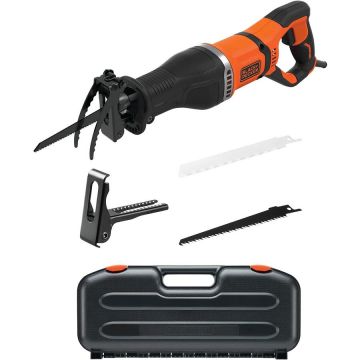 Black&nbsp;&&nbsp;Decker Black&Decker BES301K-QS 750W Corded Reciprocating Saw with Kit Box