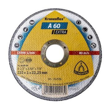 Disc de Debitare Special, A 60 EX, pentru Inox, 115 x 1 x 22 mm, Z-tools