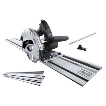 Fierastrau circular de mana cu sina de ghidaj TAS55-BE Scheppach 58018089944, 1200 W, O160 mm