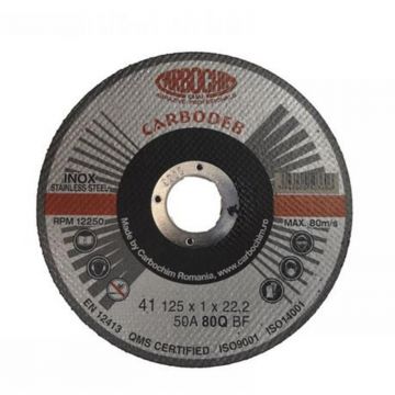 Set 3 x Disc Abraziv 125 x 1.5 x 22 pentru Debitare Otel, Carbochim